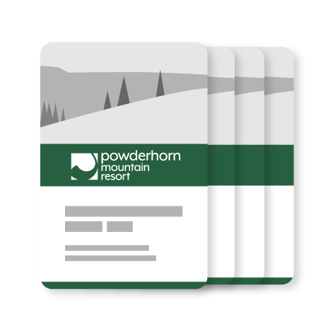 Four Shareable Tickets Example of a Powderhorn Single Use Ticket